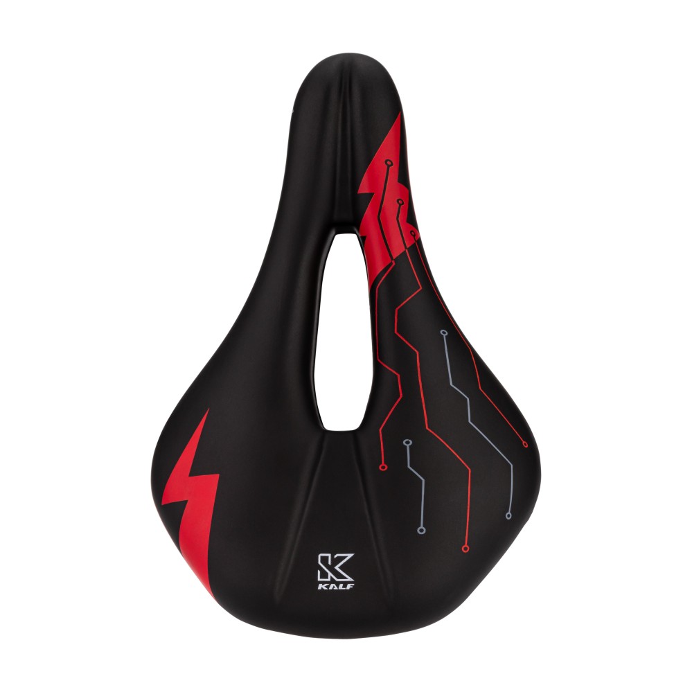 Asiento anti-prostata negro/rojo